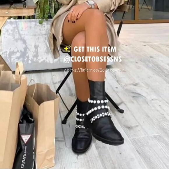 ZARA Leather Ankle Boots NWT - Picture 5 of 12